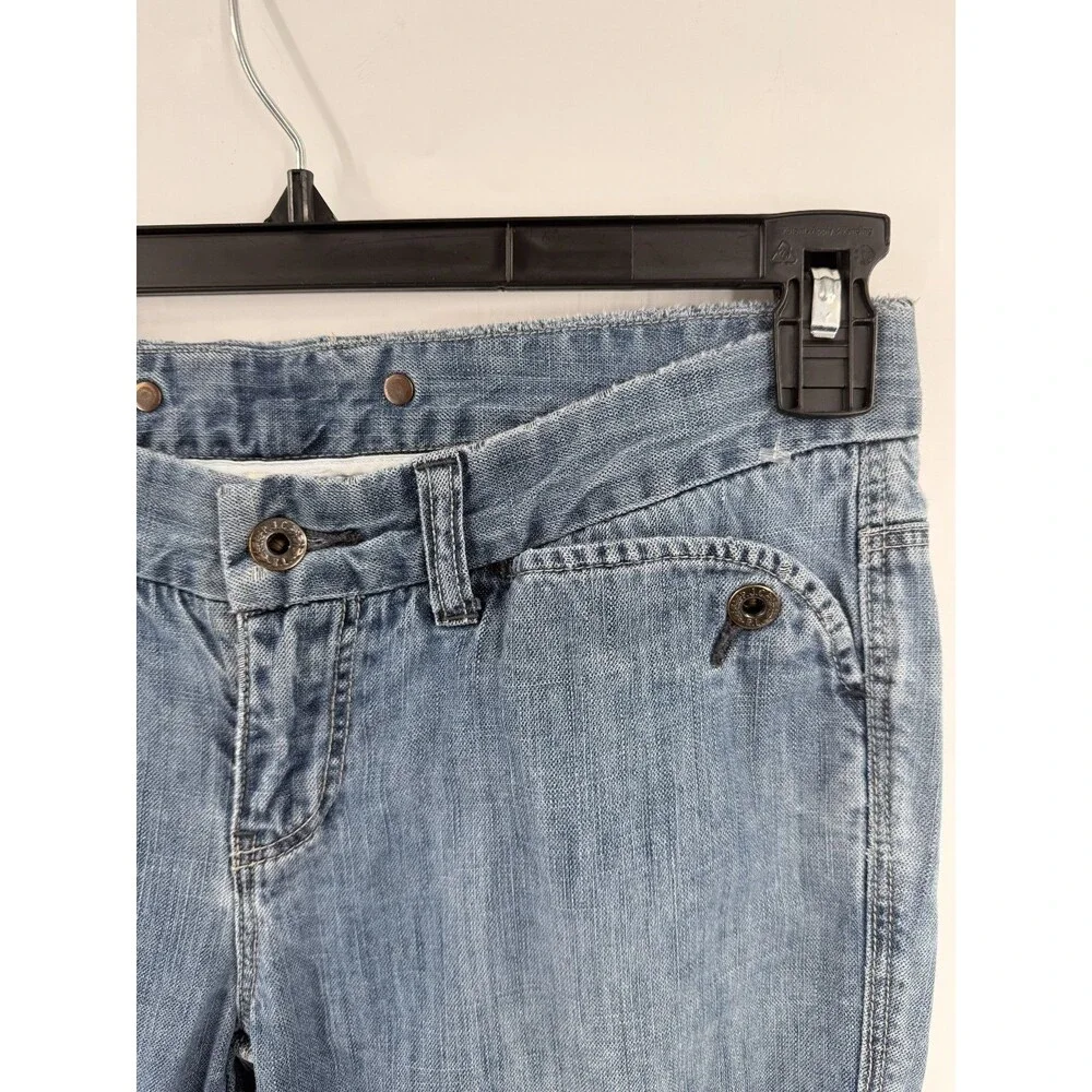 Vintage Ralph Lauren Jeans Women Size 8 Light Wash Bootcut Buckle Back Y2K